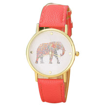 Watch Women relogio feminino Elephant Pattern Faux Leather Cartoon Quartz Watches Casual Dress Watch For Women IMY66