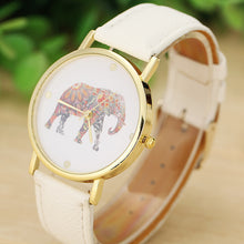 Watch Women relogio feminino Elephant Pattern Faux Leather Cartoon Quartz Watches Casual Dress Watch For Women IMY66