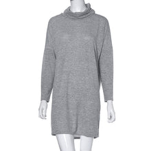 Dresses For Women Casual Turtleneck Long Sleeve Loose Kintted Sweater Dress vestidos feminino IMY66