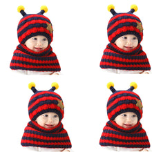 Baby Girls Boys Cute Animal Star Wool Warm Hat Hooded Scarf Earflap Knit Cap Toddler bonnet enfant IMY66