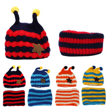 Baby Girls Boys Cute Animal Star Wool Warm Hat Hooded Scarf Earflap Knit Cap Toddler bonnet enfant IMY66