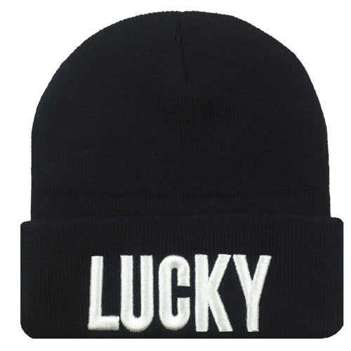 Caps Hats For Women Men Unisex Embroidery Lucky Hat Warm Knitting Cap Hip-hop Beanie Hat Bonnet Balaclava IMY66