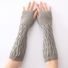 Gloves Women Warm Knit Gloves Fingerless Long Gloves Mitten Hand Arm Wrist Warmer Women Wrist Mittens IMY66