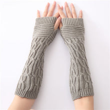 Gloves Women Warm Knit Gloves Fingerless Long Gloves Mitten Hand Arm Wrist Warmer Women Wrist Mittens IMY66