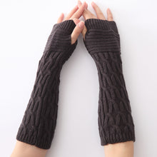 Gloves Women Warm Knit Gloves Fingerless Long Gloves Mitten Hand Arm Wrist Warmer Women Wrist Mittens IMY66
