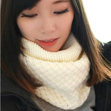 Keep Warm Scarf Two Circle 3 Buttons Knitting Wool Collar Cowl Neck Ring Scarf Shawl For Women IMY66