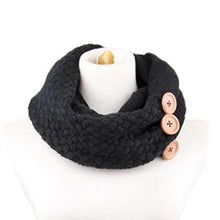 Keep Warm Scarf Two Circle 3 Buttons Knitting Wool Collar Cowl Neck Ring Scarf Shawl For Women IMY66