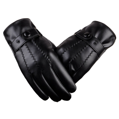 Men Gloves PU Leather Outdoor Motorcycle Full Finger Phone Touch Screen Warm Gloves Mittens guantes mujer IMY66