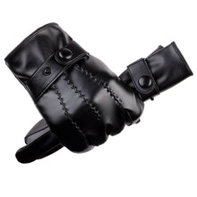Men Gloves PU Leather Outdoor Motorcycle Full Finger Phone Touch Screen Warm Gloves Mittens guantes mujer IMY66