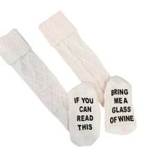 Warm Stockings Solid Women Cable Knitted Long Boot Over Knee Thigh High Stockings For Students IMY66