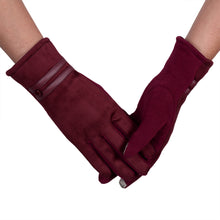 Warm Women Button Gloves Phone Touch Screen Glove Wrist Gloves Mittens Female Cashmere Military Gloves IMY66