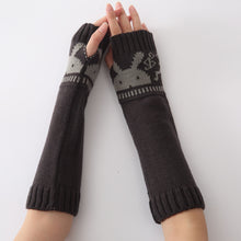 Women Gloves Knitted Arm Sleeve Cartoon Rabbit Soft Fingerless Warm Mitten Gloves guantes tactical gloves IMY66
