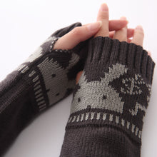 Women Gloves Knitted Arm Sleeve Cartoon Rabbit Soft Fingerless Warm Mitten Gloves guantes tactical gloves IMY66