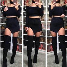 Women Dress 3 Piece Set Sexy Clubwear Bodycon Casual Outfit Party Dress With Chockers vestidos femininos IMY66