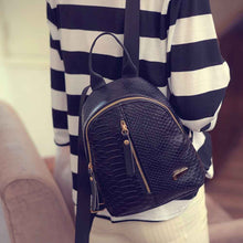 Women Backpack Vintage Zipper PU Leather Backpacks Schoolbags Travel Shoulder Bag mochilas feminina IMY66