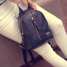 Women Backpack Vintage Zipper PU Leather Backpacks Schoolbags Travel Shoulder Bag mochilas feminina IMY66