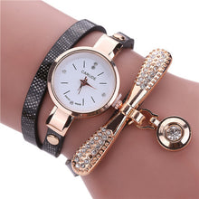 Women Bracelet Dress Watches PU Leather Rhinestone Analog Quartz Wrist Watches relogios feminino Clock IMY66
