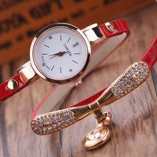 Women Bracelet Dress Watches PU Leather Rhinestone Analog Quartz Wrist Watches relogios feminino Clock IMY66