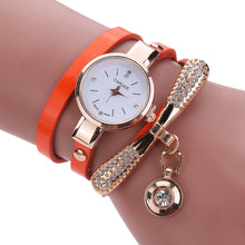 Women Bracelet Dress Watches PU Leather Rhinestone Analog Quartz Wrist Watches relogios feminino Clock IMY66