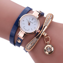 Women Bracelet Dress Watches PU Leather Rhinestone Analog Quartz Wrist Watches relogios feminino Clock IMY66