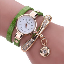 Women Bracelet Dress Watches PU Leather Rhinestone Analog Quartz Wrist Watches relogios feminino Clock IMY66