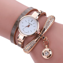 Women Bracelet Dress Watches PU Leather Rhinestone Analog Quartz Wrist Watches relogios feminino Clock IMY66