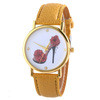 Women Casual Dress Watches High-heeled Shoes Prined Faux Leather Analog Quartz Wrist Watches relojes mujer IMY66