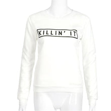 Women Casual Hooded Sweatshirt Hoodie Letter Print Long Sleeve Loose T-Shirts Tee shirts Tops camisetas y tops IMY66