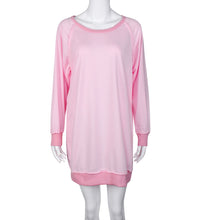 Women Casual Sweatershirt Hoodie Dress Sexy Long Sleeve Loose Pullover Dress vestidos femininos IMY66