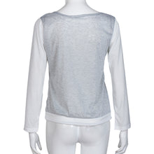 Women Casual T-Shirts Ladies Splice Long Sleeve Round Neck Shirt Tops Tee shirt femme camisetas y tops IMY66