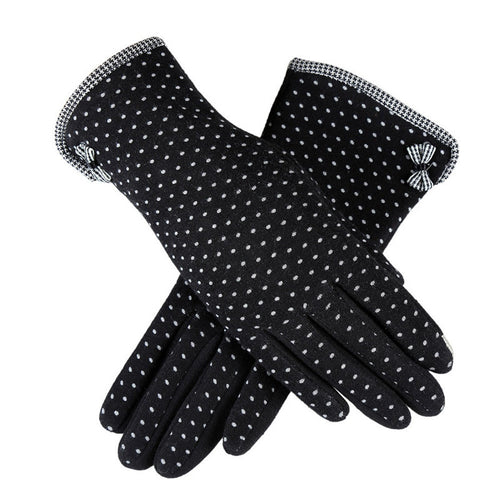 Women Dot Print Gloves Warm Phone Touch Screen Outdoor Sport Warm Wrist Gloves Mittens Cashmere IMY66