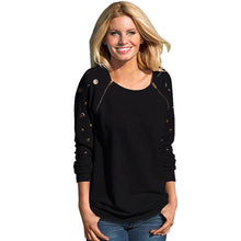 Women Double Zippers T-Shirts Sweatshirt Casual Long Sleeve T-Shirt Tops tee shirt femme camiseta mujer IMY66