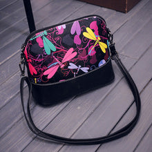 Women Dragonfly Printing Shoulder Crossbody Bag PU Leather Purse Satchel Messenger Shell Bag Bolsas Femininas IMY66