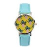 Women Dress Watches Pineapple Pattern Faux Leather Band Analog Quartz Wrist Watch reloj mujer IMY66