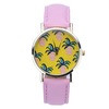 Women Dress Watches Pineapple Pattern Faux Leather Band Analog Quartz Wrist Watch reloj mujer IMY66