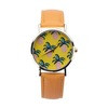 Women Dress Watches Pineapple Pattern Faux Leather Band Analog Quartz Wrist Watch reloj mujer IMY66