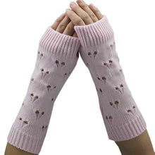 Women Knitted Arm Sleeve Fingerless Gloves Hollow Gloves Soft Warm Long Gloves Mittens IMY66