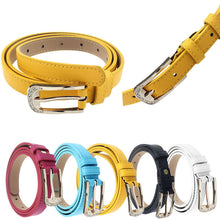 Women Lady Accessories Thin Faux Leather Narrow Skinny Wide Waist Belt Waistband Buckle IMY66