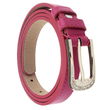 Women Lady Accessories Thin Faux Leather Narrow Skinny Wide Waist Belt Waistband Buckle IMY66