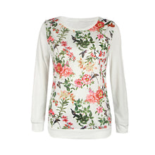 Women Long Sleeve Knitted T-Shirts Casual Long Sleeve Floral Print Tops Tee shirt femme camisetas y tops IMY66