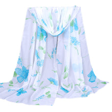 Women Long Soft Wrap Scarf Ladies Sheer Floral Print Shawl Chiffon Scarf Scarves Sarong Scarf Cover Ups 160x50cm IMY66
