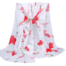 Women Long Soft Wrap Scarf Ladies Sheer Floral Print Shawl Chiffon Scarf Scarves Sarong Scarf Cover Ups 160x50cm IMY66