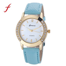 Women Luxury Watches Rhinestone Casual Faux Leather Analog Quartz Wrist Watch Watches relojes Hours Clock IMY66