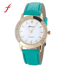 Women Luxury Watches Rhinestone Casual Faux Leather Analog Quartz Wrist Watch Watches relojes Hours Clock IMY66