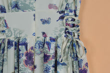 Women Long Dress Sexy Deep V Chiffon Floral Printed Evening Party Beach Wear Maxi Dress IMY66