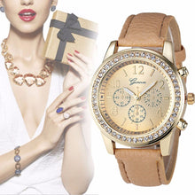 Faux Chronograph Quartz Watches Women Ladies Luxury Classic Round Women Crystals Dress Watch relogios feminino IMY66