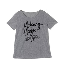 Female Vogue Casual Women's Tees High Street Korean Style Grey Short Sleeve Letter Print T-Shirt IMY66