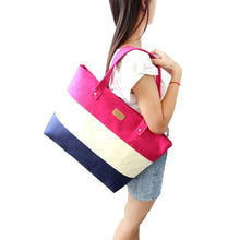 Female bags Brands Casual Strip Totes Shoulder Bags Bolsas Feminina Canvas Bag Ladies Bags Bolsos IMY66