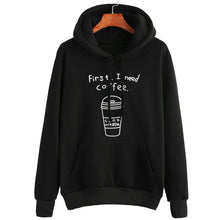 First I Need Coffee Sweatshirt For Women long Sleeve Letter Print T-Shirts Sweatshirt Pullovers camisetas y tops IMY66