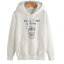 First I Need Coffee Sweatshirt For Women long Sleeve Letter Print T-Shirts Sweatshirt Pullovers camisetas y tops IMY66